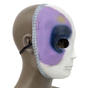 Accesorios de utilería para Halloween, juego de <span class=keywords><strong>terror</strong></span>, aventura, cara de Sally, máscara de látex blanca púrpura, 2017 - Product Image 4