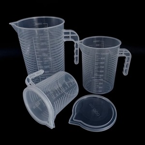Gobelet gradué transparent Boan 500ml 1000ml 2000ml en plastique de qualité alimentaire, cylindre gradué de laboratoire avec poignée - Product Image 2
