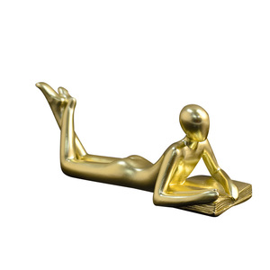 Ornamenti Natalizi Moderni e Semplici per Soggiorno, Artigianato in Resina a Tema Animale, Nuovi Pensatori Creativi che Leggono - Product Image 5