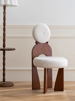 Chaises dinantes en bois françaises avec la haute chaise créative de ménage de concepteur de dos