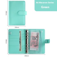 En gros, Organisateur de budget portable en cuir PU rechargeable et personnalisable, avec enveloppes pour espèces et couverture de planificateur, format Macaron A6, pour fournitures