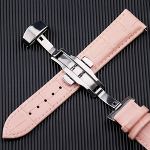 Correa de <span class=keywords><strong>Reloj</strong></span> de Cuero Genuino de Liberación Rápida 2026 con Hebilla de Mariposa, Accesorios y Repuestos en Verde, Azul y Morado - Product Image 2