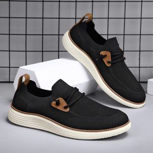 Zapatillas Casuales para Hombre, Cómodas, con Parte Superior de Malla, Suela de Goma, Transpirables, Sin Cordones, para Conducir, Caminar, Planas, Tipo Mocasín, para Correr - Product Image 3