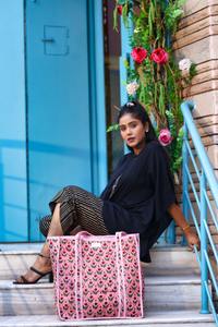 กระเป๋าโท้ทพิมพ์ลายทำจากผ้าฝ้ายสำหรับผู้หญิงความจุมากน้ำหนักเบาเป็นมิตรต่อสิ่งแวดล้อม - Product Image 2