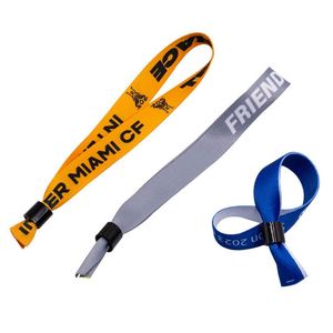 Pulsera de Tela Jacquard Personalizada de Poliéster para Festivales, Pulsera Promocional con Cierre Deslizante para Eventos de Boda, Textil Económico para Eventos - Product Image 3