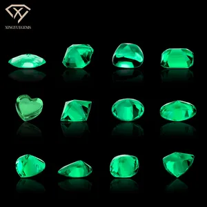Meilleur <span class=keywords><strong>prix</strong></span> par carat 0.05-10ct rond coeur poire pierres précieuses synthétiques en vrac pierre vert hydrothermal cultivé en laboratoire émeraude colombienne - Product Image 1
