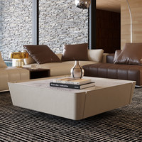 Table basse en ardoise carrée, style italien, luxe léger, design moderne et minimaliste, meubles de salon, petit espace, maison