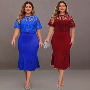 Taglie forti <span class=keywords><strong>abiti</strong></span> da Cocktail per la madre della sposa manica mantello uncinetto di pizzo a coda di pesce <span class=keywords><strong>abiti</strong></span> da sposa <span class=keywords><strong>abiti</strong></span> da cerimonia - Product Image 1