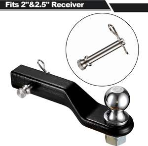 Goupille et clip de <span class=keywords><strong>remorque</strong></span> en acier inoxydable avec prise de <span class=keywords><strong>remorque</strong></span> de 5/8 pouce de diamètre, compatible avec les récepteurs de 2 et 2,5 pouces (1 paquet) - Product Image 4