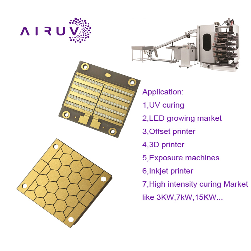 UV LED Gel Polish 3D Printer High Intensity High Power 300w 3535 Series Customized 365nm 385nm 395nm UVA Chips LED COB