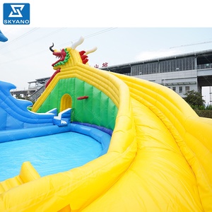Tobogán acuático Dragon & Shark con <span class=keywords><strong>piscina</strong></span> parque infantil inflable parque acuático Gran parque comercial con tobogán acuático - Product Image 5