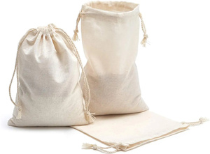 Bolsas de Lona Ecológica con Cordón, Impresas en Algodón y Lino, con Logotipo Personalizado - Product Image 4