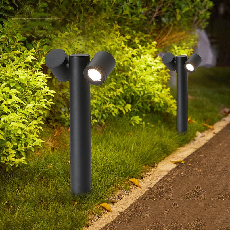 Durlitecn Aluminum Outdoor LED Lawn Light 5W IP65 Yard Garden Light Waterproof Decorative Pathway Lawn Lamps LED Bollard Light