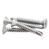 Vis à tête fraisée cruciforme, filetage grossier noir, acier inoxydable M3.5-M4.8, clous à tête plate pour construction et cloisons sèches