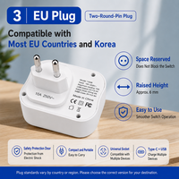 Prise de courant industrielle universelle multi-pays avec chargement rapide USB (1 port USB-A, 2 ports USB-C) pour marchés britannique et américain - Vente en gros usine