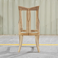 Cadre de chaise en bois non fini de style français Cadre de salle à manger en bois pour meubles en bois massif