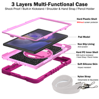 Étui robuste pour Samsung Tab A9 Plus, coque de protection avec béquille intégrée pour tablette Samsung Tab A9+ 11 pouces