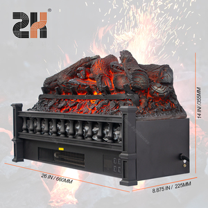 <span class=keywords><strong>Chimenea</strong></span> eléctrica de troncos calentada portátil de 26 pulgadas de alta calidad con <span class=keywords><strong>efecto</strong></span> de disparo de simulación - Product Image 6