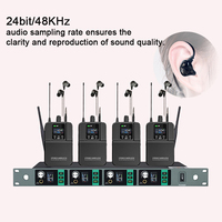 Système de monitoring intra-auriculaire sans fil professionnel XTUGA S4 pour scène et enregistrement en direct, 4 canaux, 900 MHz, stéréo, réduction de bruit, métal