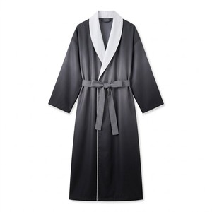 Robes kimono en satin ombré - Vêtements haut de gamme pour hôtels et spas avec bordure contrastée - Product Image 2