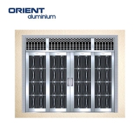 Grille de fenêtre en aluminium à triple vitrage design moderne système coulissant de fenêtres en aluminium pour la maison