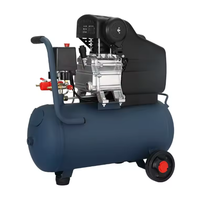 Compresseur d'air portable 50L 1,5 CV, lubrifié, petit, électrique, à entraînement direct, à piston, refroidissement par air, pour usage domestique