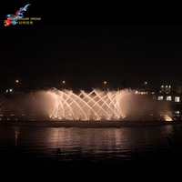 Optimum Show Moderne Fontaine Dansante en Acier Inoxydable avec Lumières RGB DMX512 pour Entrée de Centre Commercial et Extérieur, Garantie 2 Ans