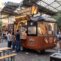 Remolque de Comida Comercial Totalmente Equipado, Camión de Comida para Shawarma y Kebab, Cocina Móvil, Carrito de Concesiones, Remolque de Catering en Venta