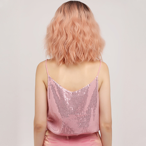 X-TRESS New Short bob Lace <strong>Wigs</strong> Ombre pink Colored Natural Wave Synthetic Hair Lace Front <strong>Wig</strong> Short Bob <strong>Wigs</strong> for Black Women - Product Image 3