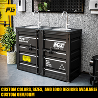 Évier de lavage des mains en fer pour conteneur industriel commercial, avec robinet, durable, écologique, pour restaurant, bar, salle de sport, personnalisable OEM/ODM