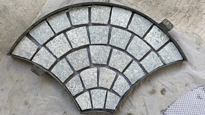 Natürliche Granit-Fächerförmige Netz-Pflastersteine Kunst-Mosaik/Rutschfest/Langlebig Moderne Außentreppen-Technik-Steine für den Garten - Product Image 5