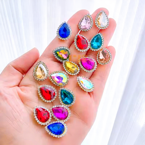 Nouveau <span class=keywords><strong>strass</strong></span> en cristal de verre avec griffe, goutte de diamant, tournesol, <span class=keywords><strong>strass</strong></span> cousu à la main, design assorti pour vêtements, vente en gros - Product Image 3