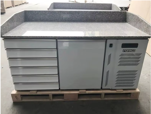 Nhà Máy Tùy Biến Loại Mới Tủ Lạnh Kính Top <span class=keywords><strong>Prep</strong></span> Bảng Tủ Lạnh Tủ Đông Bánh Pizza Salad Bar Bánh Sandwich Hiển Thị Truy Cập Máy Làm Lạnh - Product Image 4