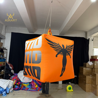 Ballon cube gonflable suspendu pour salle de jeux vidéo, avec motifs imprimés, modèle cube magique gonflable
