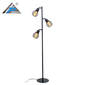 Trang chủ phòng khách công nghiệp trang trí sáng tạo gác xép kim loại lồng sàn đứng đèn 3 đầu đèn chùm ánh sáng lịch thi đấu - Product Image 5