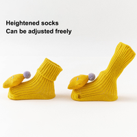 Chaussettes d'hiver pour enfants, écologiques, respirantes, à semelle en caoutchouc antidérapante, avec motifs d'animaux mignons, chaussettes thermiques chaudes pour bébés