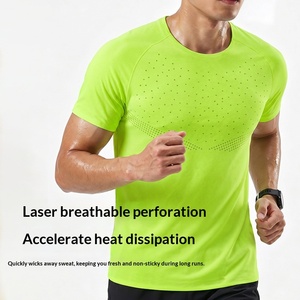 Maglietta Sportiva Ultra-leggera Senza Cuciture, T-shirt da Corsa a Maniche Corte ad Asciugatura Rapida, per Maratona e Atletica - Product Image 3