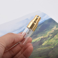 Mini Atomiseur de Parfum en Verre, Flacons Pulvérisateurs Vides Rechargeables, Bouteilles de Parfum Tubulaires en Verre 2ML