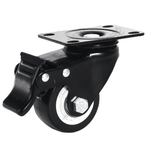 Ruedas giratorias silenciosas de alta resistencia con frenos para carros y carretillas de mano - Product Image 5