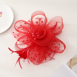 MADESHINE Vente en gros Accessoires capillaires pour femmes, Chapeau de fête à large bord style Derby avec voile en dentelle, Coiffe pour Halloween et Noël - Product Image 3