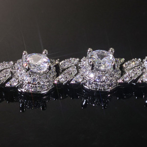 สร้อยคอเงินแท้ 925 ประดับมอสซาไนต์ทรงลูกปัด สร้อยคอฮิปฮอปแบบ Iced Out VVS มอสซาไนต์ สำหรับผู้ชายและผู้หญิง - Product Image 6