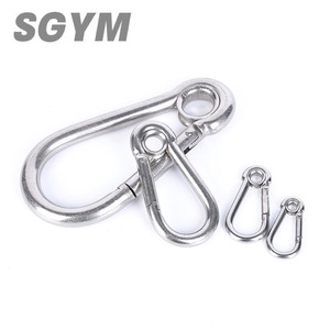 Klip karabiner tugas berat 304 316 baja tahan karat kait jepret pegas klip rantai pengunci untuk berkemah mendaki Din 5299 - Product Image 5