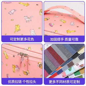 Korean Style Travel Toiletry Bag Square Large Capacity Polyester <b>Makeup</b> Organizer Portable <b>Storage</b> Bag <b>for</b> Women - Product Image 1