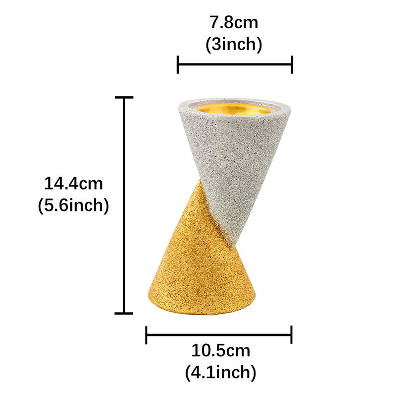 Gold base silver top (glitter)