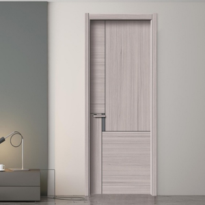 ประตูไม้ทาสีกันเสียงคุณภาพสูงประตูภายในและภายนอกห้องน้ำจีนกันน้ำปรับแต่งได้อย่างทันสมัยทนทาน - Product Image 1