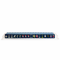 Ensemble complet de 36 mm de luxe en acrylique double couche, motif Mahjong américain pour station de ski, gravé au laser, impression UV vive, écologique