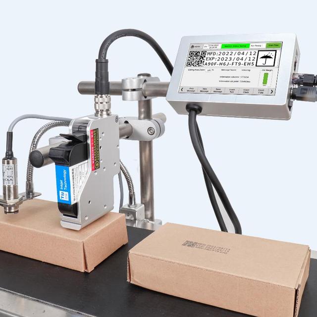 DOCOD OEM T190-1 25.4MM TIJ Marking Machine Cable Printer Batch Label Printer for Plastic, Packaging, Electronics