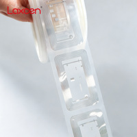 Laxcen H76D Mini-étiquette programmable 45*76mm ISO14443A RFID NFC FM11RF08 Code QR Carte de visite Étanche Transparente Inlay Sec