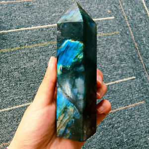 <span class=keywords><strong>หอ</strong></span>คอยหินคริสตัลขนาดใหญ่ไฟสีฟ้าประกายลาบราดอไรต์ธรรมชาติสำหรับเป็นของขวัญในการตกแต่ง - Product Image 6