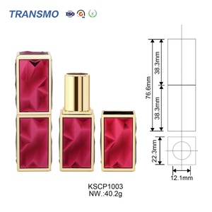 Tube de rouge à lèvres carré personnalisé, contenant de luxe pour baume à lèvres, tubes de rouge à lèvres magnétiques, contenants et emballages de cosmétiques - Product Image 2